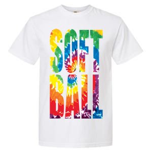 Softball Retro Tie Dye Garment-Dyed Heavyweight T-Shirt