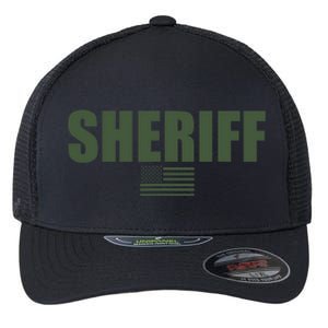 Sheriff Od Green On Duty Uniform Flexfit Unipanel Trucker Cap