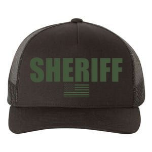 Sheriff Od Green On Duty Uniform Yupoong Adult 5-Panel Trucker Hat