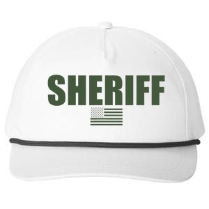 Sheriff Od Green On Duty Uniform Snapback Five-Panel Rope Hat