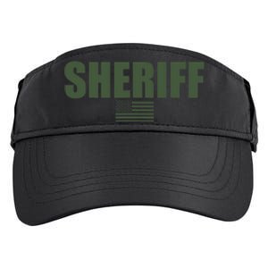 Sheriff Od Green On Duty Uniform Adult Drive Performance Visor