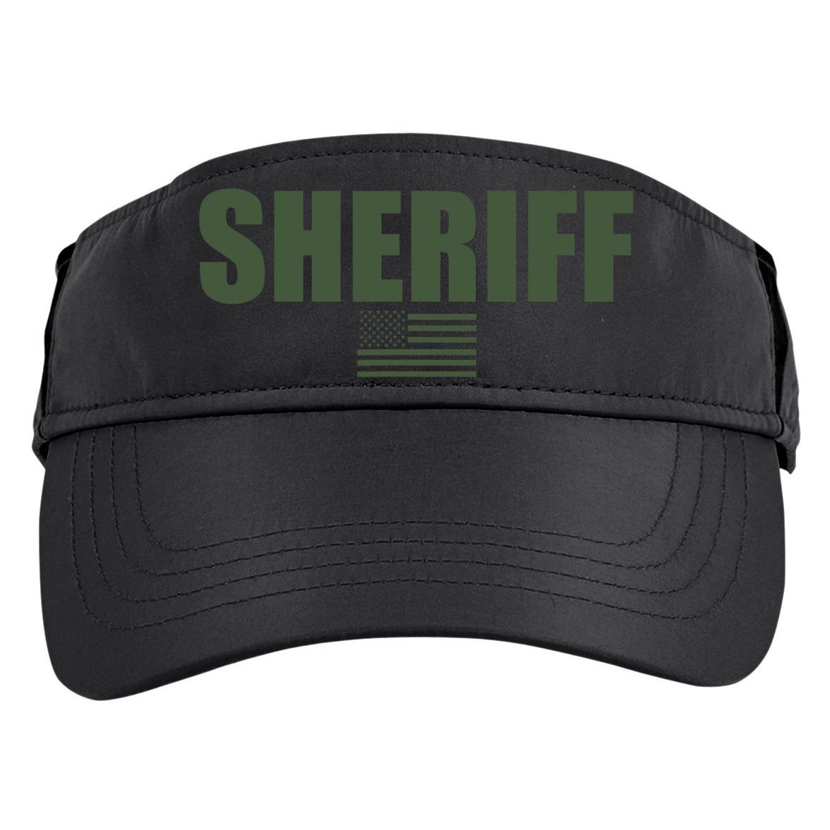 Sheriff Od Green On Duty Uniform Adult Drive Performance Visor