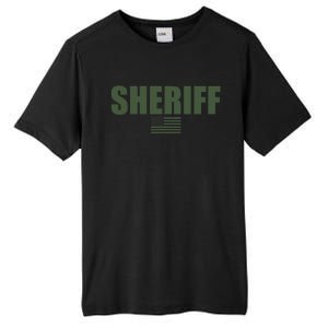 Sheriff Od Green On Duty Uniform Tall Fusion ChromaSoft Performance T-Shirt