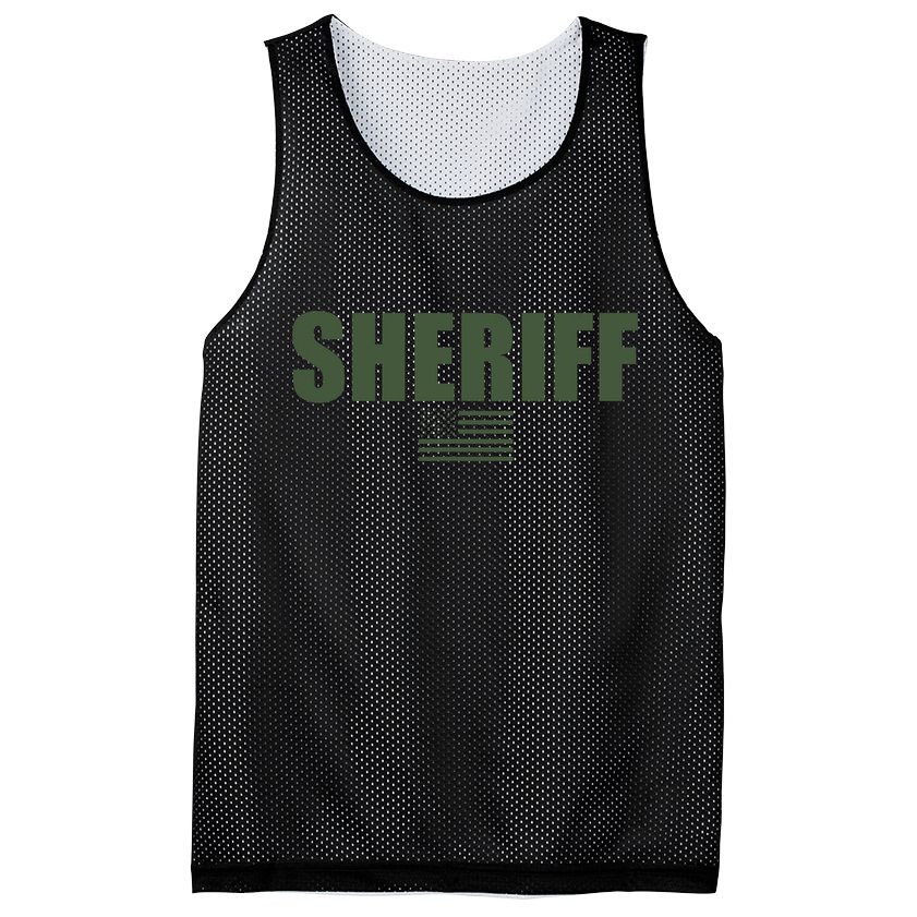 Sheriff Od Green On Duty Uniform Mesh Reversible Basketball Jersey Tank