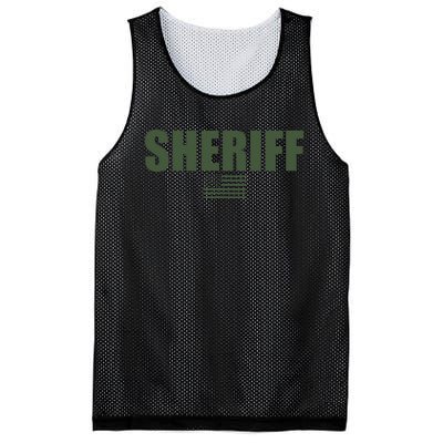 Sheriff Od Green On Duty Uniform Mesh Reversible Basketball Jersey Tank