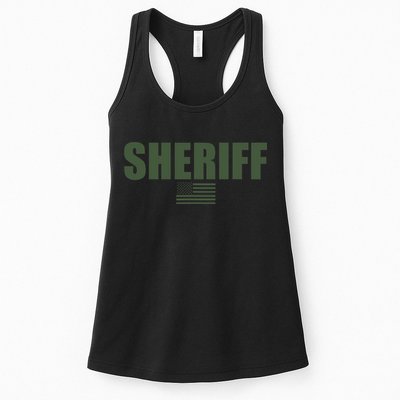 Sheriff Od Green On Duty Uniform Womens Tank Top