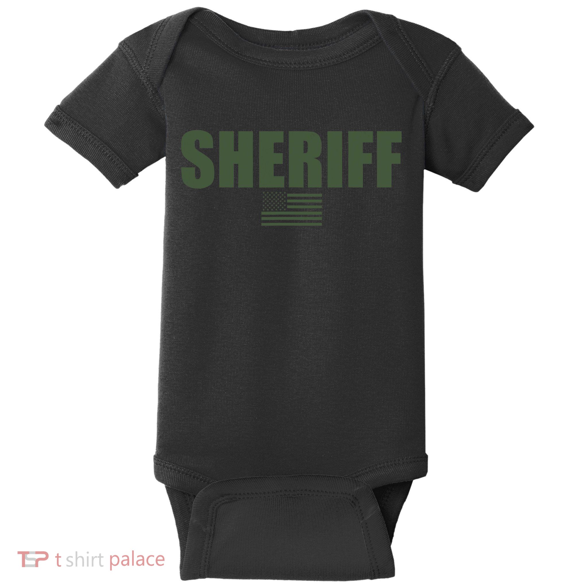 Sheriff Od Green On Duty Uniform Baby Bodysuit