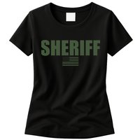 Sheriff Od Green On Duty Uniform Womens T-Shirt
