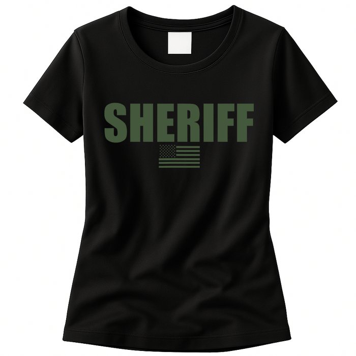 Sheriff Od Green On Duty Uniform Womens T-Shirt