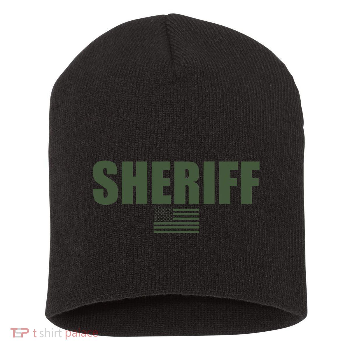 Sheriff Od Green On Duty Uniform Short Acrylic Beanie