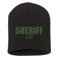 Sheriff Od Green On Duty Uniform Short Acrylic Beanie