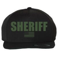 Sheriff Od Green On Duty Uniform Wool Snapback Cap