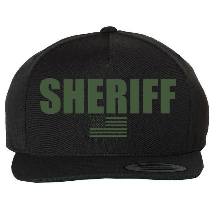 Sheriff Od Green On Duty Uniform Wool Snapback Cap