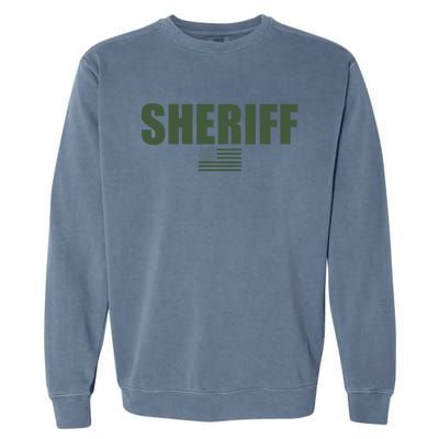 Sheriff Od Green On Duty Uniform Garment-Dyed Sweatshirt