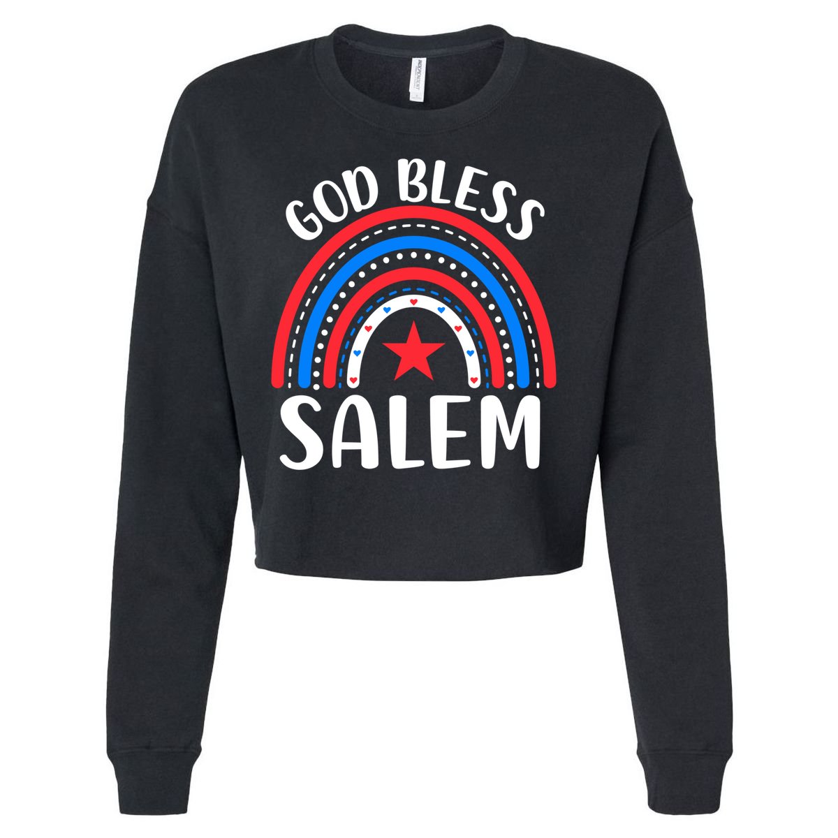 Salem Oregon Gift I Love Salem Oregon Usa Gift Cropped Pullover Crew