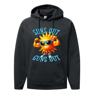 Suns Out Guns Out A Perfect Beach Body Or Not Performance Fleece Hoodie