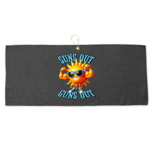 Suns Out Guns Out A Perfect Beach Body Or Not Large Microfiber Waffle Golf Towel