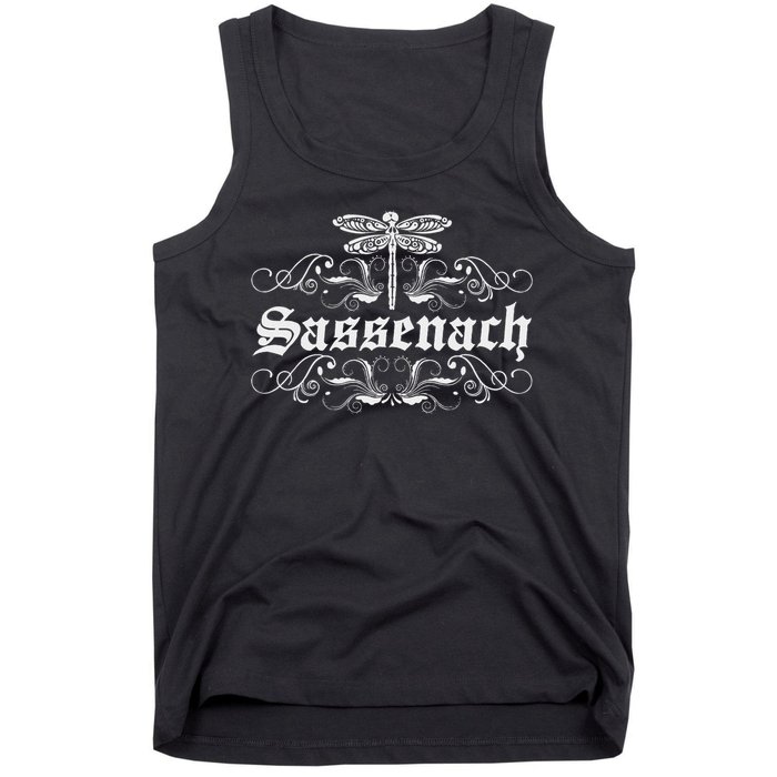 Sassenach Outlander Gaelic Dragonfly 's And Tank Top