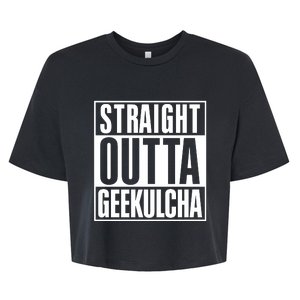 Straight Outta Geekulcha Bella+Canvas Jersey Crop Tee