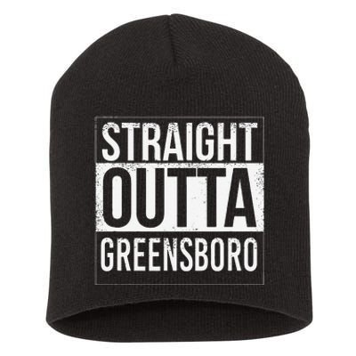 Straight Outta Greensboro Usa American Hometown City Short Acrylic Beanie