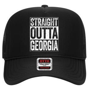 Straight Outta Georgia Ga State High Crown Mesh Back Trucker Hat