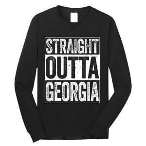 Straight Outta Georgia Ga State Long Sleeve Shirt