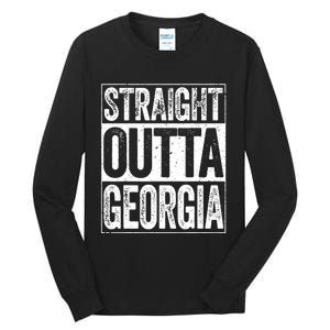 Straight Outta Georgia Ga State Tall Long Sleeve T-Shirt