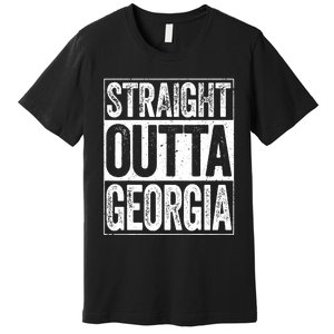 Straight Outta Georgia Ga State Premium T-Shirt