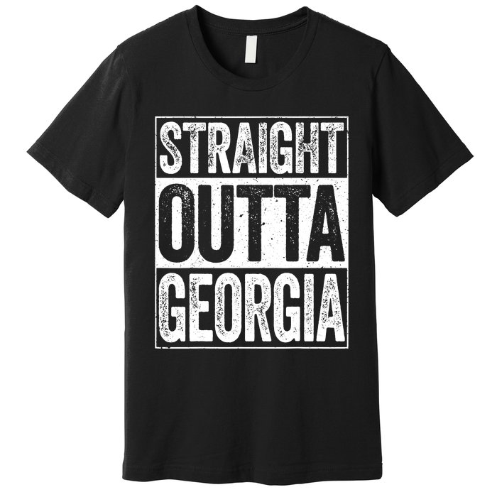 Straight Outta Georgia Ga State Premium T-Shirt