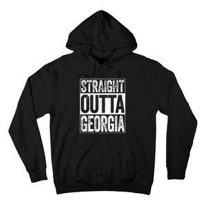 Straight Outta Georgia Ga State Tall Hoodie