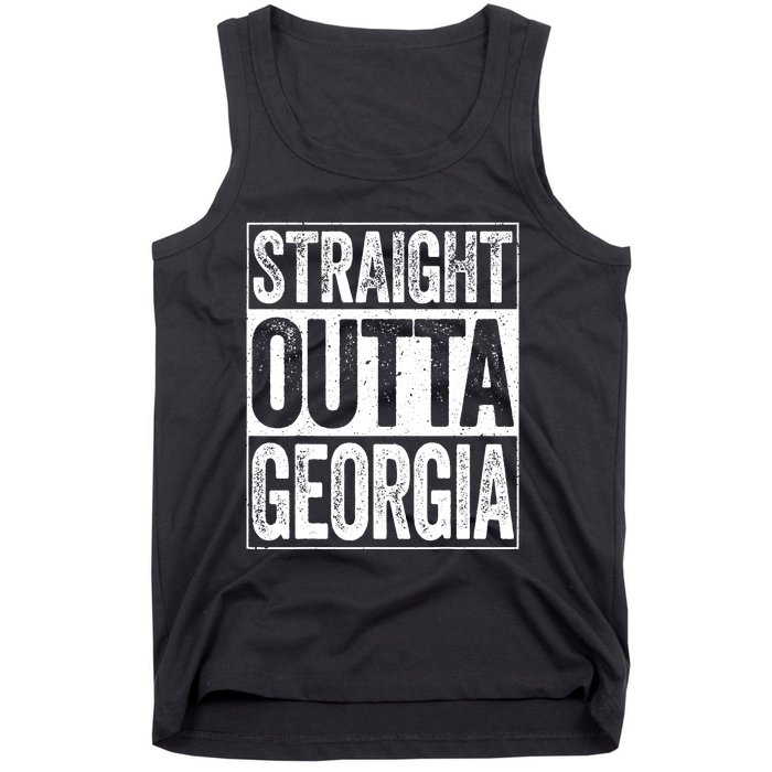 Straight Outta Georgia Ga State Tank Top