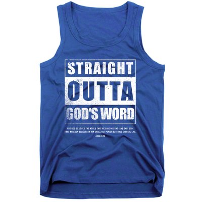 Straight Outta Gods Word John 3 16 Jesus Christian Lord Gift Tank Top