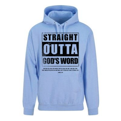 Straight Outta Gods Word John 3 16 Jesus Christian Lord Gift Unisex Surf Hoodie