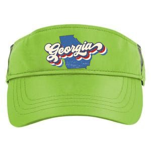 State Of Georgia Retro Logo Adult Drive Performance Visor