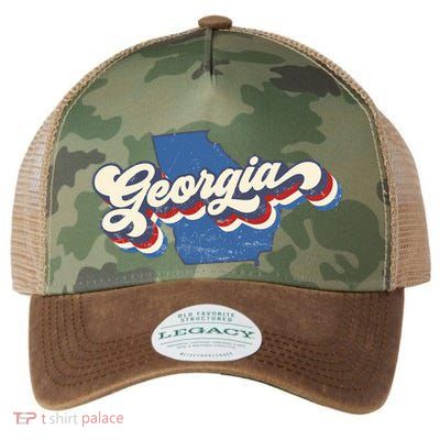 State Of Georgia Retro Logo Legacy Tie Dye Trucker Hat