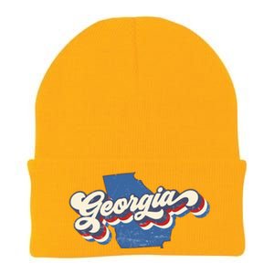 State Of Georgia Retro Logo Knit Cap Winter Beanie