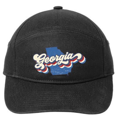 State Of Georgia Retro Logo 7-Panel Snapback Hat