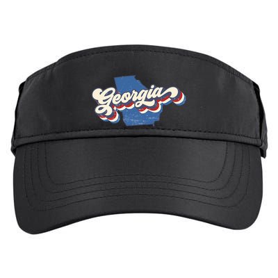 State Of Georgia Retro Logo Adult Drive Performance Visor