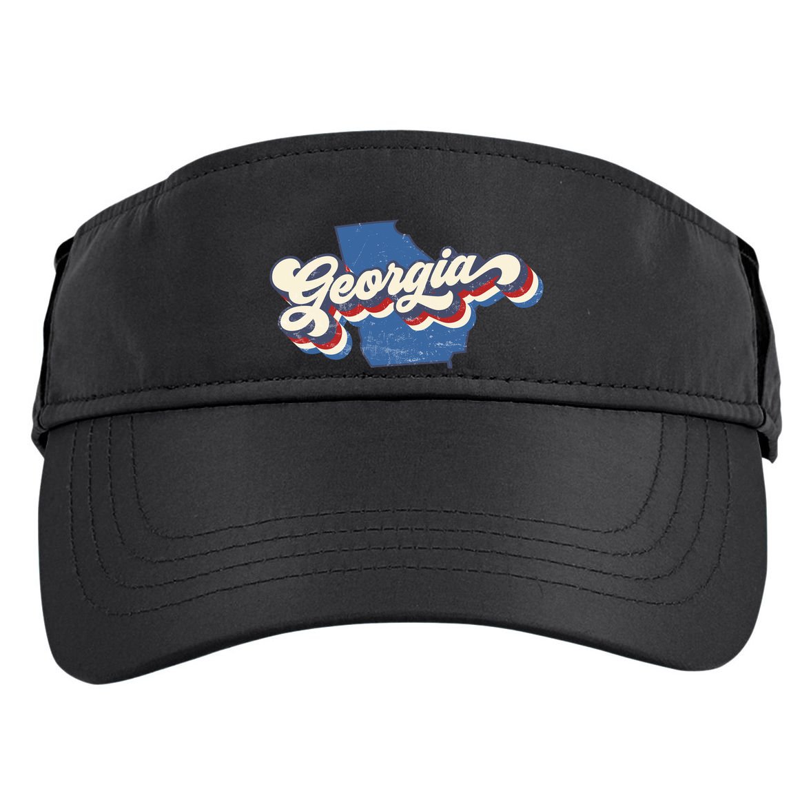 State Of Georgia Retro Logo Adult Drive Performance Visor