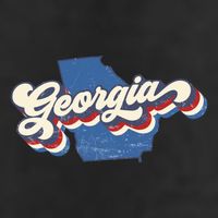 State Of Georgia Retro Logo Adult Drive Performance Visor