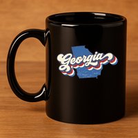 State Of Georgia Retro Logo 11oz C Handle Ceramic Mug