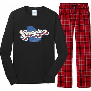 State Of Georgia Retro Logo Long Sleeve Pajama Set