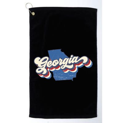 State Of Georgia Retro Logo Golf Towel