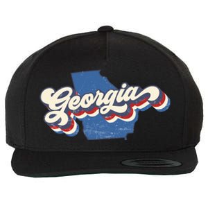 State Of Georgia Retro Logo Wool Snapback Cap