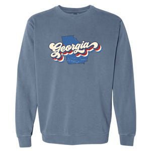 State Of Georgia Retro Logo Garment-Dyed Sweatshirt