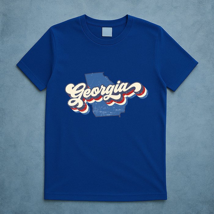 State Of Georgia Retro Logo T-Shirt