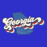 State Of Georgia Retro Logo T-Shirt
