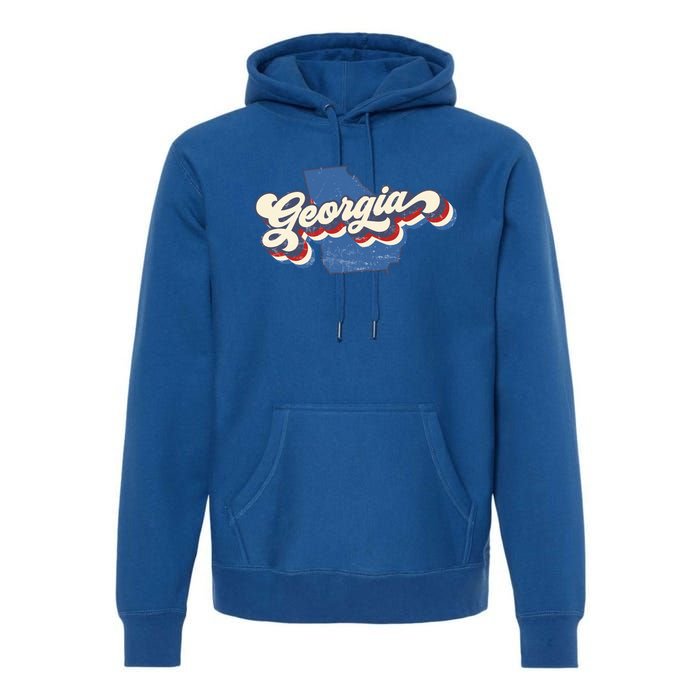 State Of Georgia Retro Logo Premium Hoodie