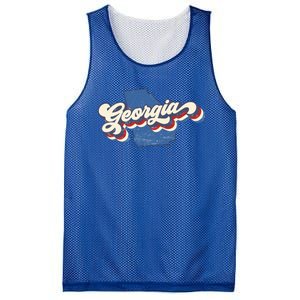 State Of Georgia Retro Logo Mesh Reversible Basketball Jersey Tank