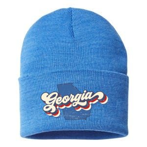 State Of Georgia Retro Logo Sustainable Knit Beanie